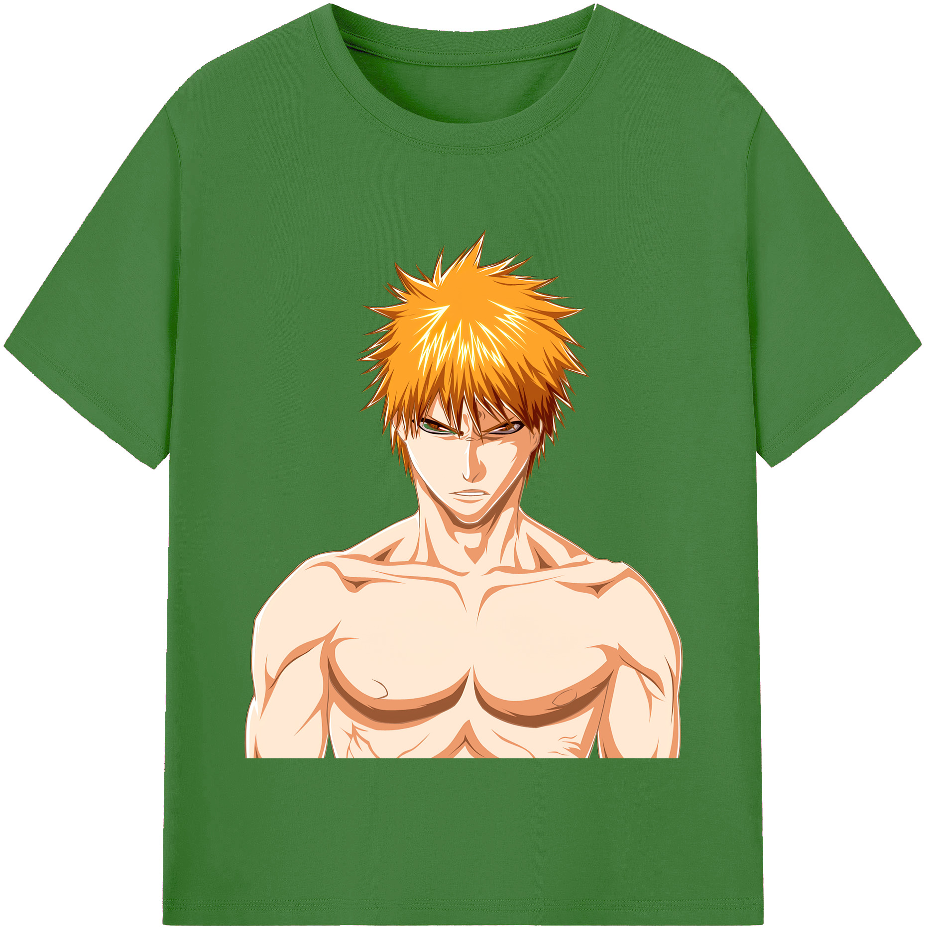 （画像用） ブリーチ 黒崎一護（くろさき いちご）BLEACH Kurosaki Ichigo レディースカジュアルプリントTシャツ（綿100％）